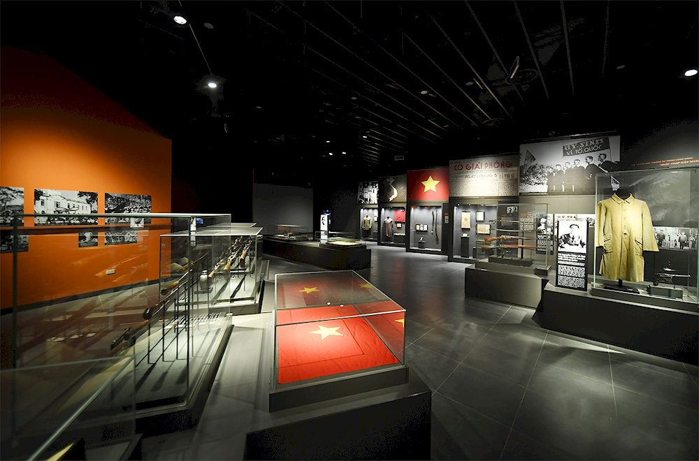 Exhibition space for wartime artifacts from the Vietnam War at the museum